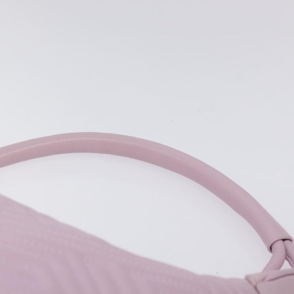 BALLY Shoulder Bag Leather Purple Silver Auth 125246