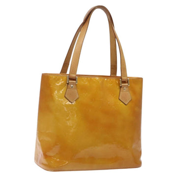 LOUIS VUITTON Monogram Vernis Houston Hand Bag Beige M91004 LV Auth 125261