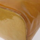 LOUIS VUITTON Monogram Vernis Houston Hand Bag Beige M91004 LV Auth 125261-9