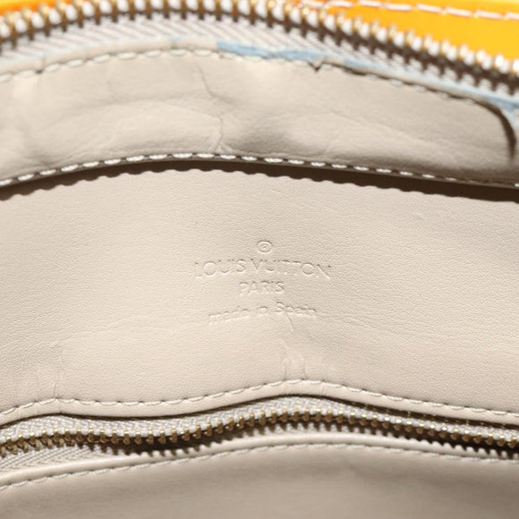 LOUIS VUITTON Monogram Vernis Houston Hand Bag Beige M91004 LV Auth 125261