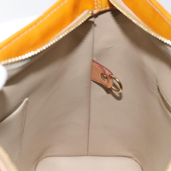 LOUIS VUITTON Monogram Vernis Houston Hand Bag Beige M91004 LV Auth 125261