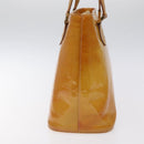 LOUIS VUITTON Monogram Vernis Houston Hand Bag Beige M91004 LV Auth 125261-3