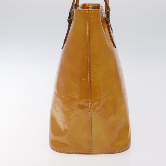 LOUIS VUITTON Monogram Vernis Houston Hand Bag Beige M91004 LV Auth 125261