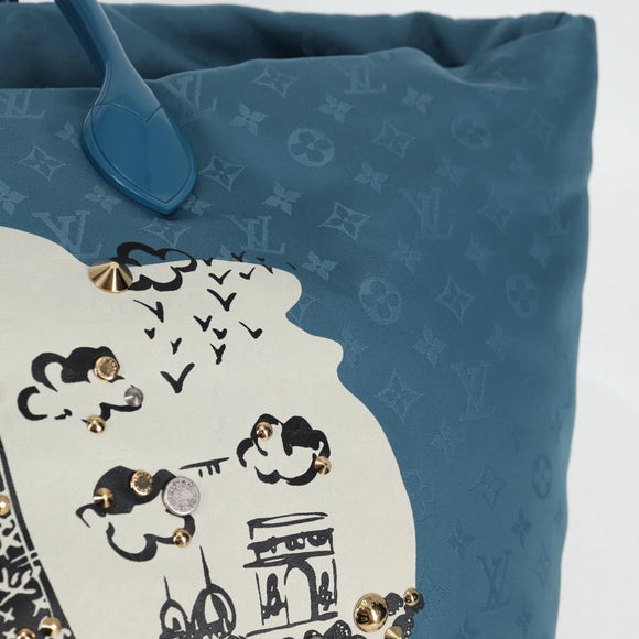 LOUIS VUITTON Cruise line Cabas Nouvelle Vague Bag Blue M94091 LV Auth 125266SAV