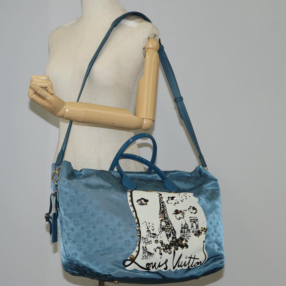LOUIS VUITTON Cruise line Cabas Nouvelle Vague Bag Blue M94091 LV Auth 125266SAV