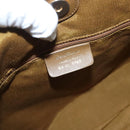 Salvatore Ferragamo Gancini Shoulder Bag Canvas Light Blue Gold Auth 125278-15