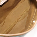 Salvatore Ferragamo Gancini Shoulder Bag Canvas Light Blue Gold Auth 125278-16