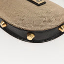 FENDI Zucca Canvas Accessory Pouch Beige Gold Auth 125280-15