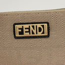 FENDI Zucca Canvas Accessory Pouch Beige Gold Auth 125280-19