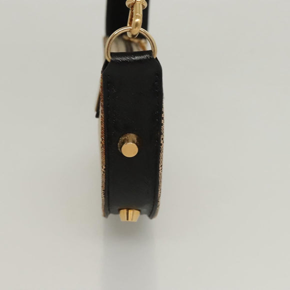 FENDI Zucca Canvas Accessory Pouch Beige Gold Auth 125280