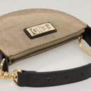 FENDI Zucca Canvas Accessory Pouch Beige Gold Auth 125280-6