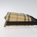 BURBERRY Nova Check Shoulder Bag PVC Beige Gold Auth 125282-3