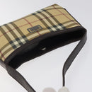 BURBERRY Nova Check Shoulder Bag PVC Beige Gold Auth 125282-6