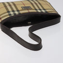 BURBERRY Nova Check Shoulder Bag PVC Beige Gold Auth 125282-7