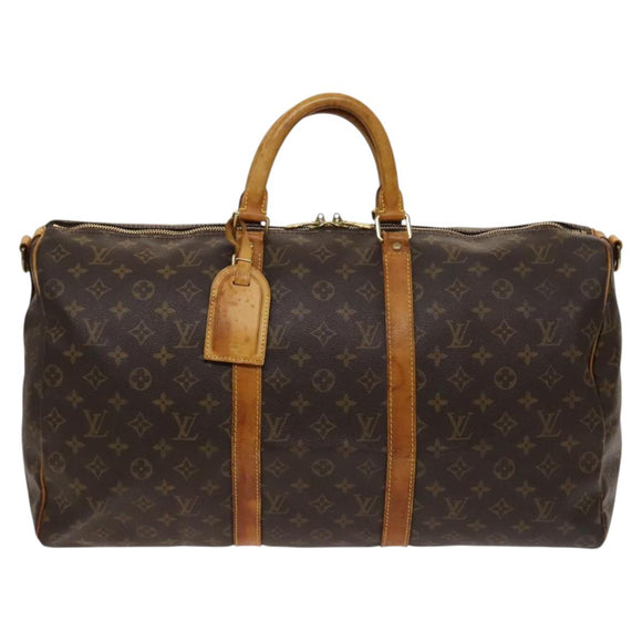 LOUIS VUITTON Monogram Keepall Bandouliere 50 Boston Bag M41416 LV Auth 125289
