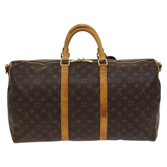 LOUIS VUITTON Monogram Keepall Bandouliere 50 Boston Bag M41416 LV Auth 125289