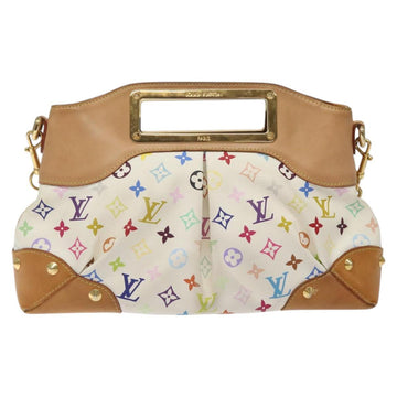 LOUIS VUITTON Monogram Multicolor Judy MM Bag 2Way White M40255 LV Auth 125291 - 0