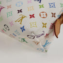 LOUIS VUITTON Monogram Multicolor Pochette Cosmetic White M47354 Auth 125292AV-16