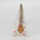 LOUIS VUITTON Monogram Multicolor Pochette Cosmetic White M47354 Auth 125292AV-3