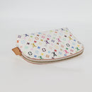 LOUIS VUITTON Monogram Multicolor Pochette Cosmetic White M47354 Auth 125292AV-5