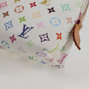 LOUIS VUITTON Monogram Multicolor Pochette Cosmetic White M47354 Auth 125292AV-14