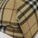 BURBERRY Nova Check Hand Bag PVC Beige Silver Auth 125300-14
