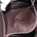 BURBERRY Nova Check Hand Bag PVC Beige Silver Auth 125300-12