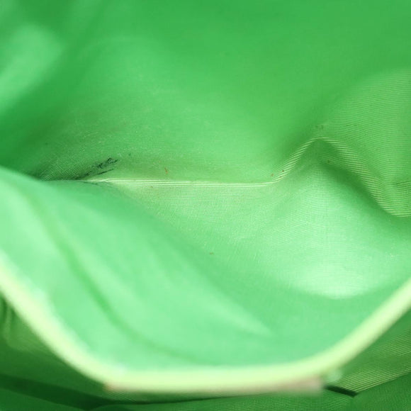 BVLGARI Logogram Tote Bag Canvas Light Blue Silver Auth 125302