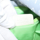 BVLGARI Logogram Tote Bag Canvas Light Blue Silver Auth 125302-22