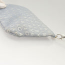 BVLGARI Logogram Tote Bag Canvas Light Blue Silver Auth 125302-25