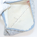 BVLGARI Logogram Tote Bag Canvas Light Blue Silver Auth 125302-29