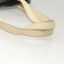 BVLGARI Logogram Tote Bag Canvas Light Blue Silver Auth 125302-7