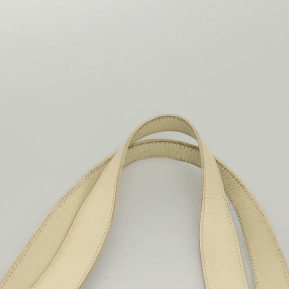 BVLGARI Logogram Tote Bag Canvas Light Blue Silver Auth 125302