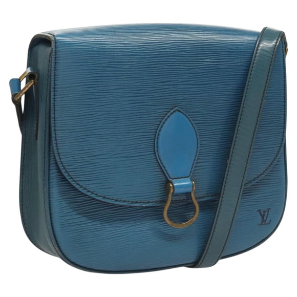 LOUIS VUITTON Epi Saint Cloud GM Shoulder Bag Toledo Blue M52195 LV Auth 125315