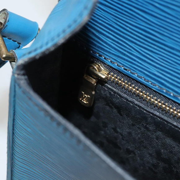 LOUIS VUITTON Epi Saint Cloud GM Shoulder Bag Toledo Blue M52195 LV Auth 125315