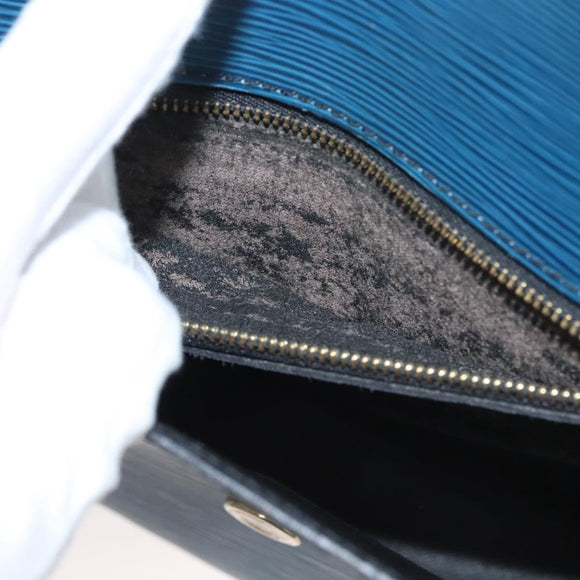 LOUIS VUITTON Epi Saint Cloud GM Shoulder Bag Toledo Blue M52195 LV Auth 125315