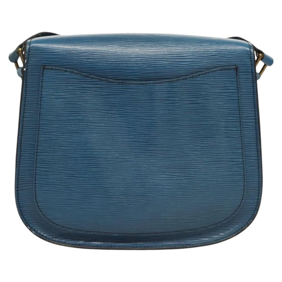 LOUIS VUITTON Epi Saint Cloud GM Shoulder Bag Toledo Blue M52195 LV Auth 125315