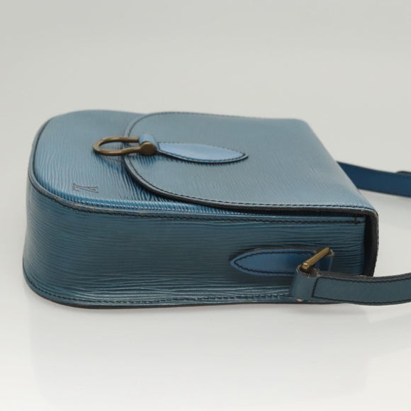LOUIS VUITTON Epi Saint Cloud GM Shoulder Bag Toledo Blue M52195 LV Auth 125315