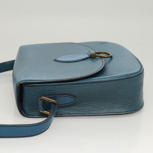 LOUIS VUITTON Epi Saint Cloud GM Shoulder Bag Toledo Blue M52195 LV Auth 125315
