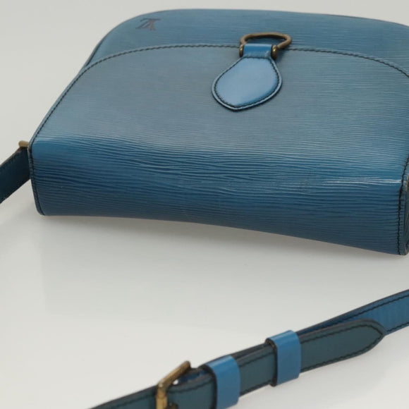 LOUIS VUITTON Epi Saint Cloud GM Shoulder Bag Toledo Blue M52195 LV Auth 125315