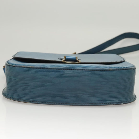 LOUIS VUITTON Epi Saint Cloud GM Shoulder Bag Toledo Blue M52195 LV Auth 125315