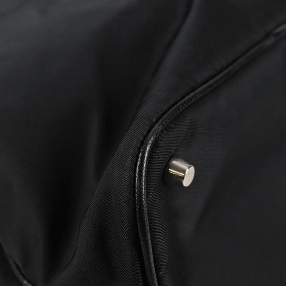 PRADA Shoulder Bag Nylon Black Silver Auth 125317V