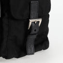 PRADA Shoulder Bag Nylon Black Silver Auth 125317V-17