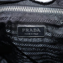 PRADA Shoulder Bag Nylon Black Silver Auth 125317V-22