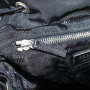 PRADA Shoulder Bag Nylon Black Silver Auth 125317V-23