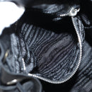 PRADA Shoulder Bag Nylon Black Silver Auth 125317V-26