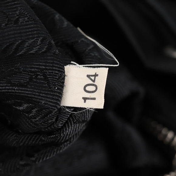 PRADA Shoulder Bag Nylon Black Silver Auth 125317V