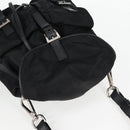 PRADA Shoulder Bag Nylon Black Silver Auth 125317V-6