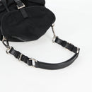 PRADA Shoulder Bag Nylon Black Silver Auth 125317V-7