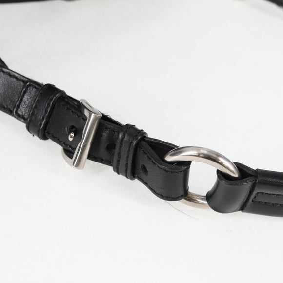 PRADA Shoulder Bag Nylon Black Silver Auth 125317V